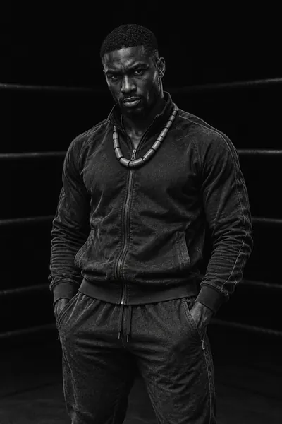 AI-created fictional character portrait for Chidi, drill sergeant
