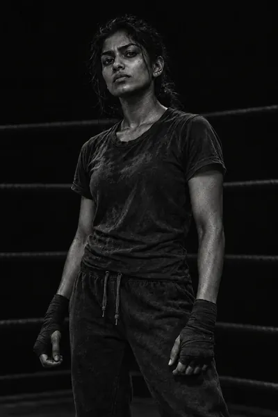 AI-created fictional character portrait for Priya, drill sergeant