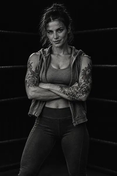 AI-created fictional character portrait for Sarah, motivator